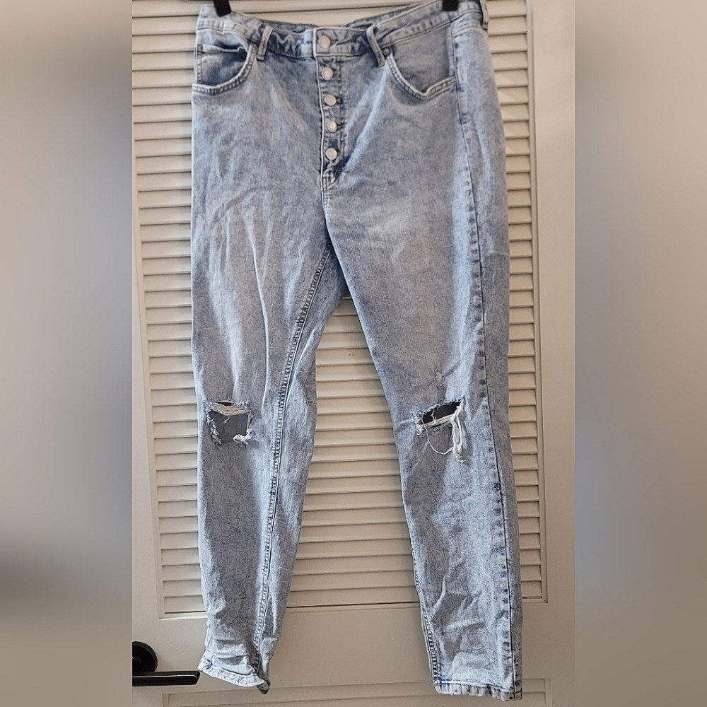 Wild Fable - (Plus Size) Distressed Button Fly Jeans With Front Pockets